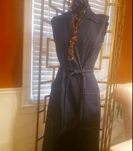 Ellen Tracy Denim Dress size 4 Denim Skirt size 8